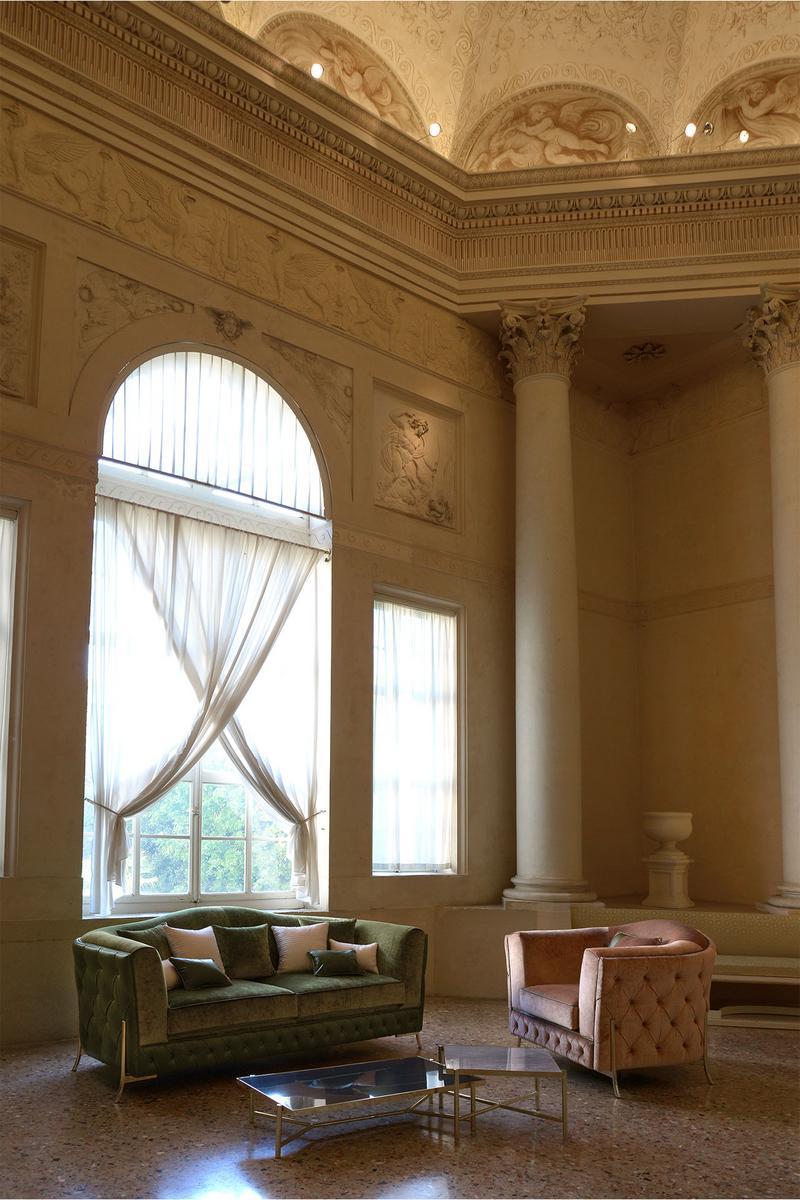 Tufted sofa bed with fire retardant padding | Nefele by Domingo salotti