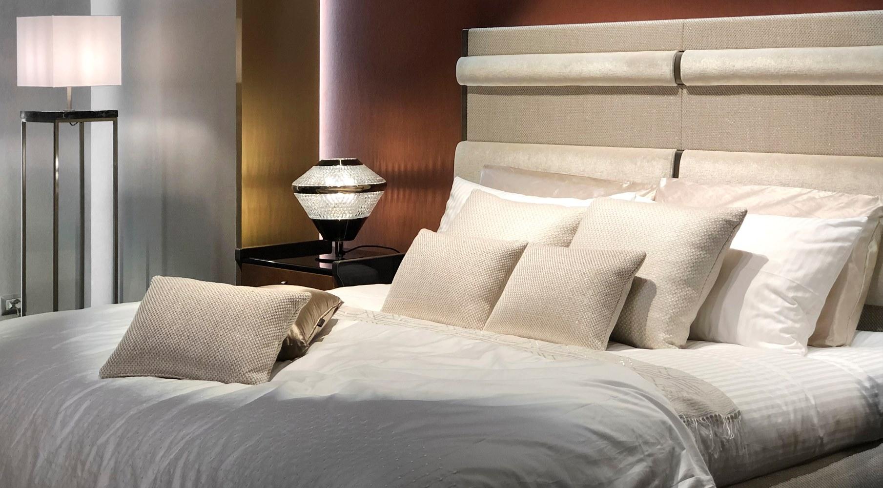 Double bed with upholstered headboard | Trilogy L by Capital Collection