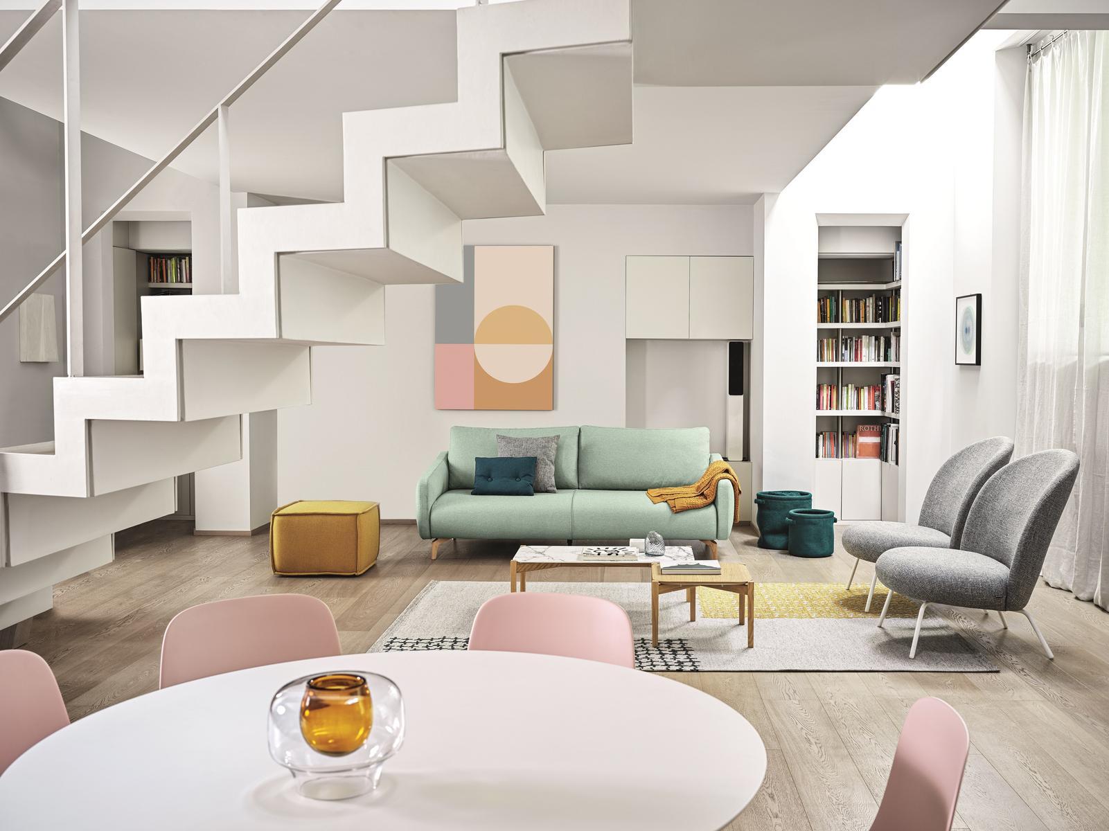 Upholstered fabric easy chair | Puffy by Calligaris