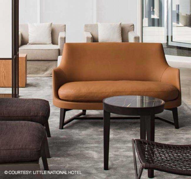 Leather sofa | Guscio by Flexform