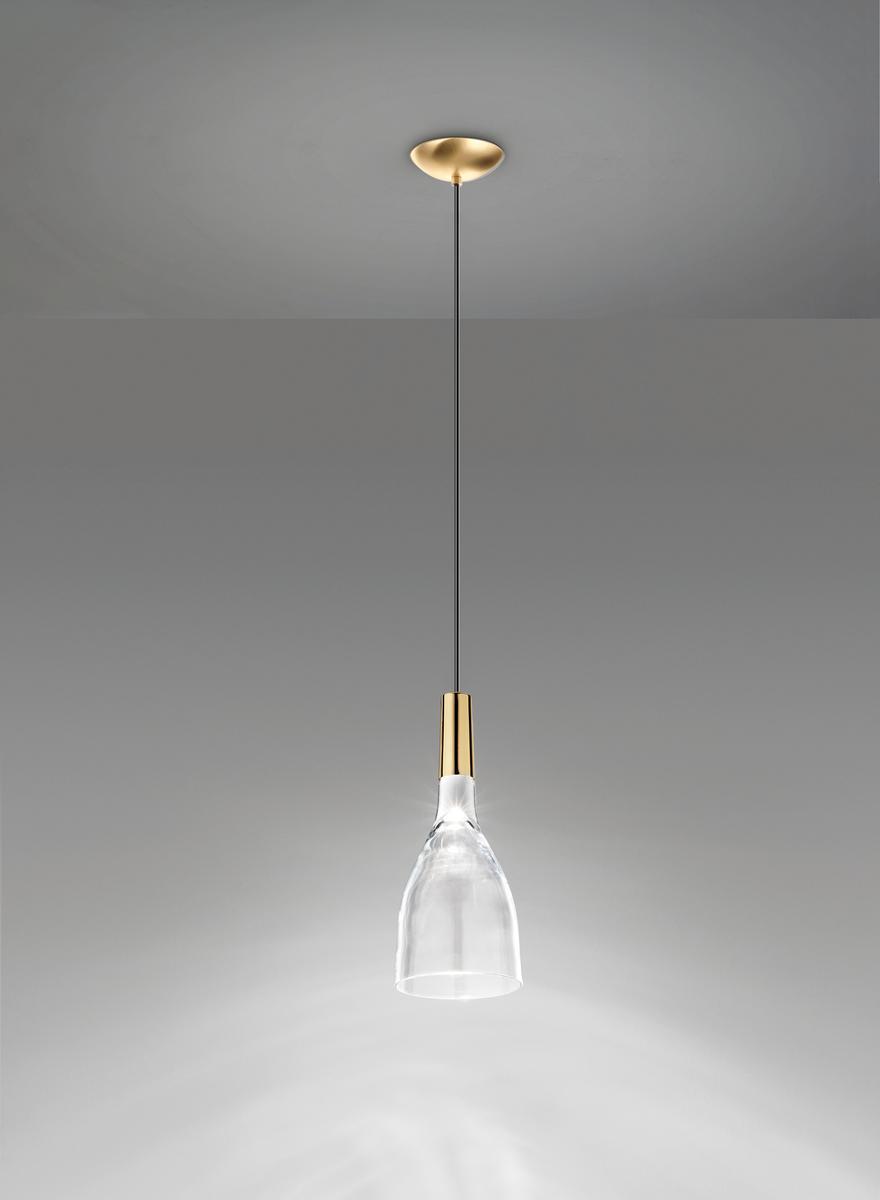 LED direct light glass pendant lamp | Scintilla by Vistosi