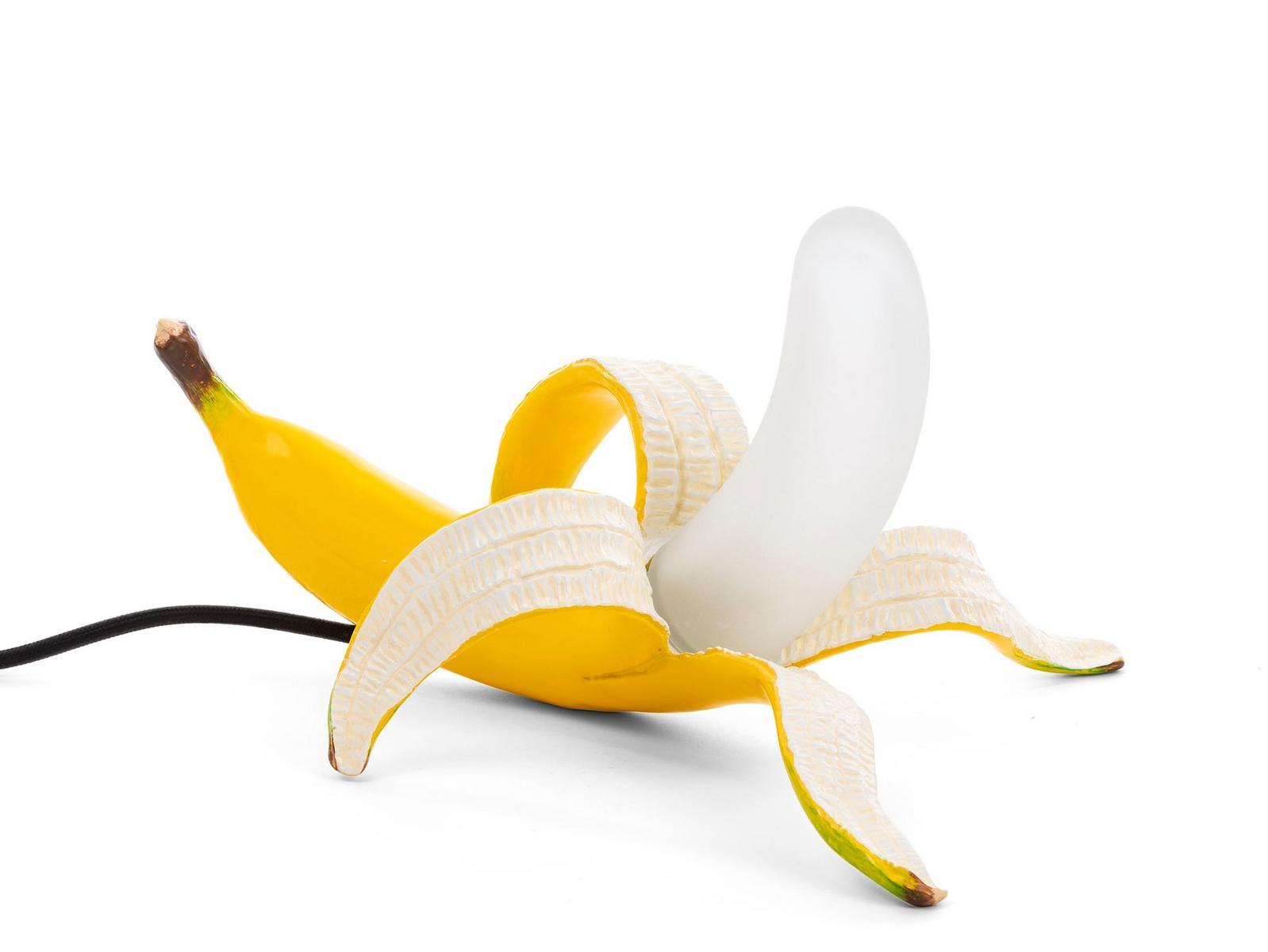 LED resin and glass table lamp | Banana Lamp Yellow Dewey by Seletti