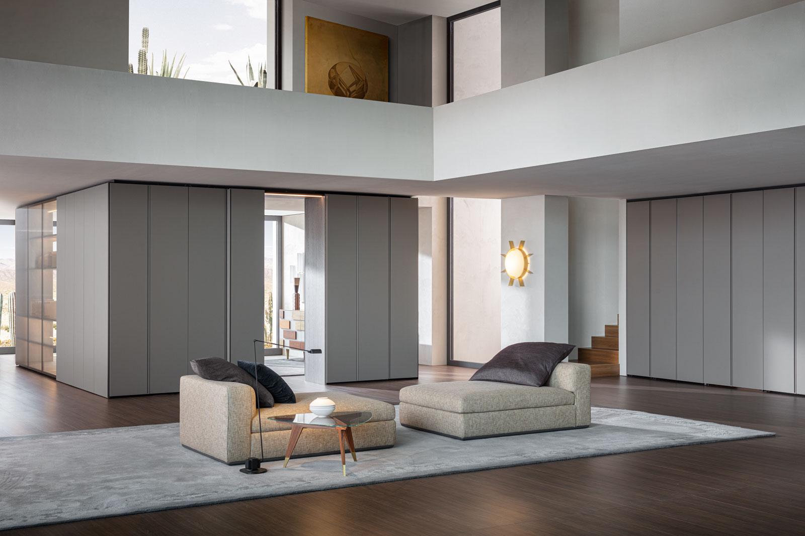 Sectional walk-in wardrobe | Gliss Master Sistema 7 by Molteni