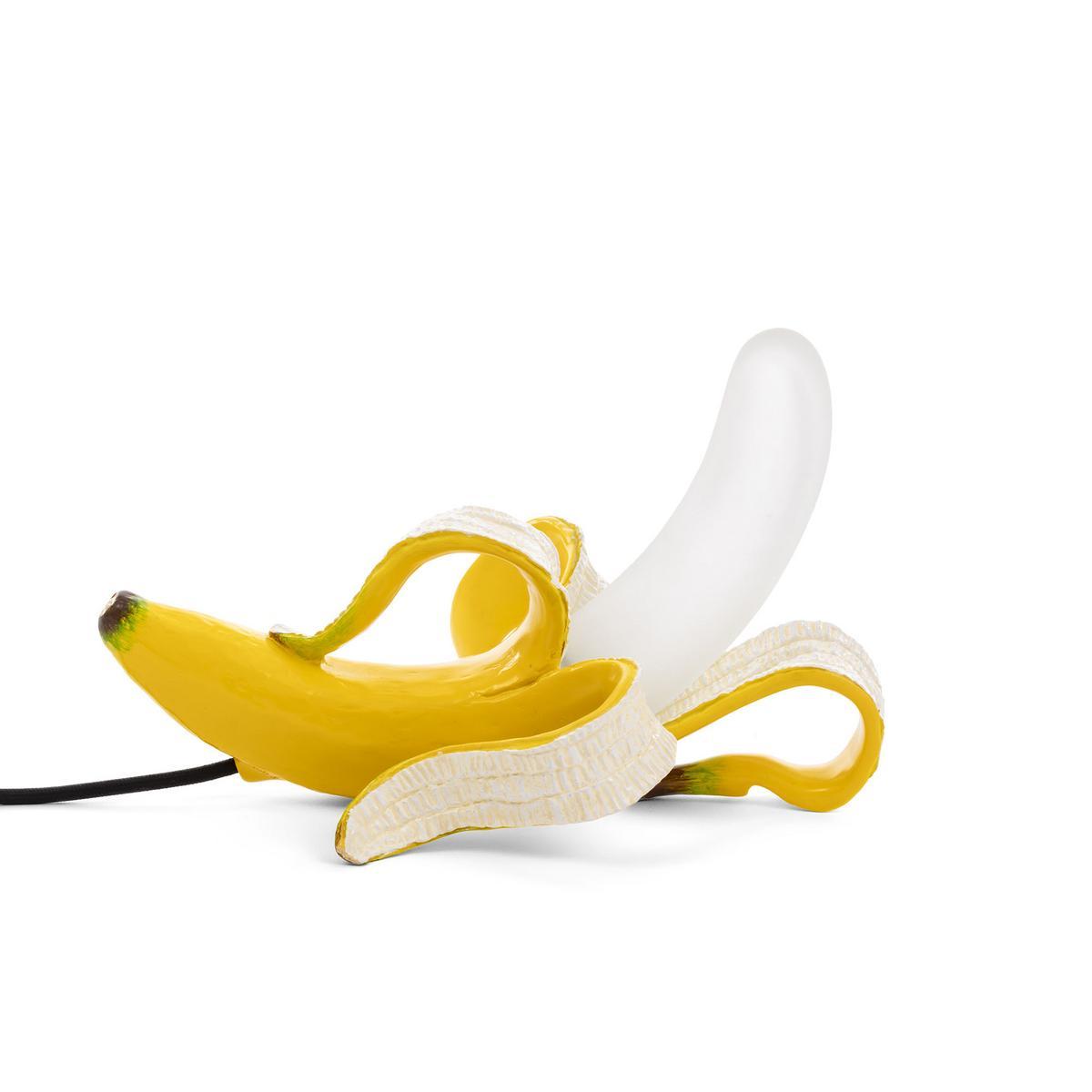 LED resin and glass table lamp | Banana Lamp Yellow Huey by Seletti