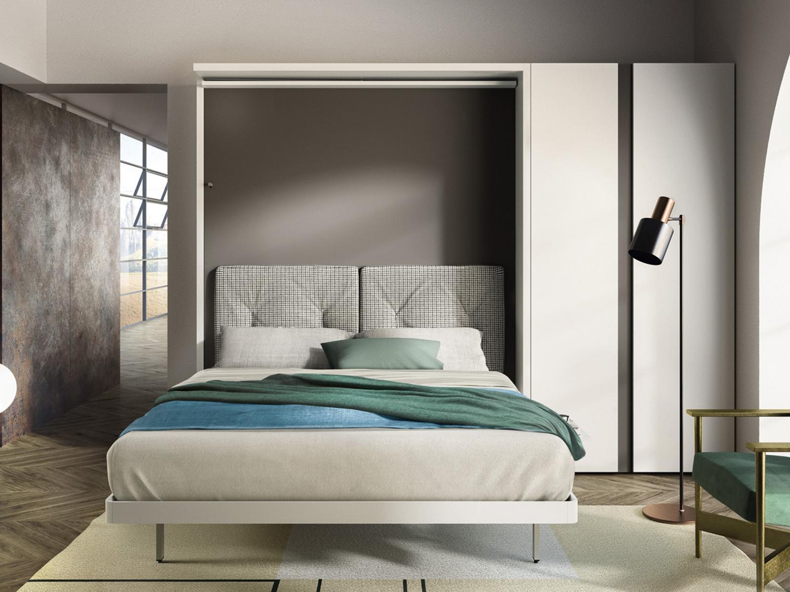 Storage wall with fold-away bed | Lgm by CLEI