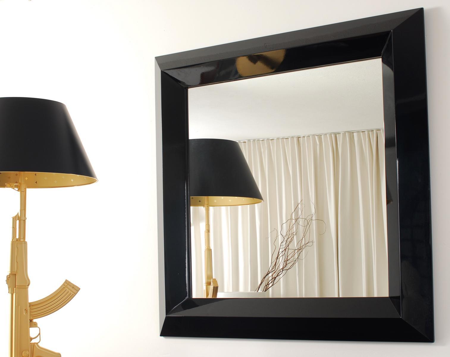 Square framed mahogany mirror | Bronx by Boca Do Lobo