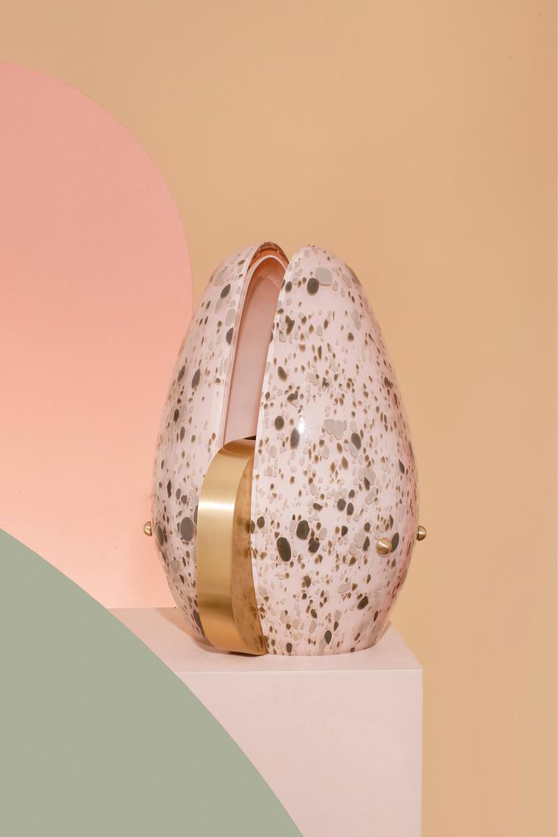 Glass and brass vase | Fauna by Visionnair