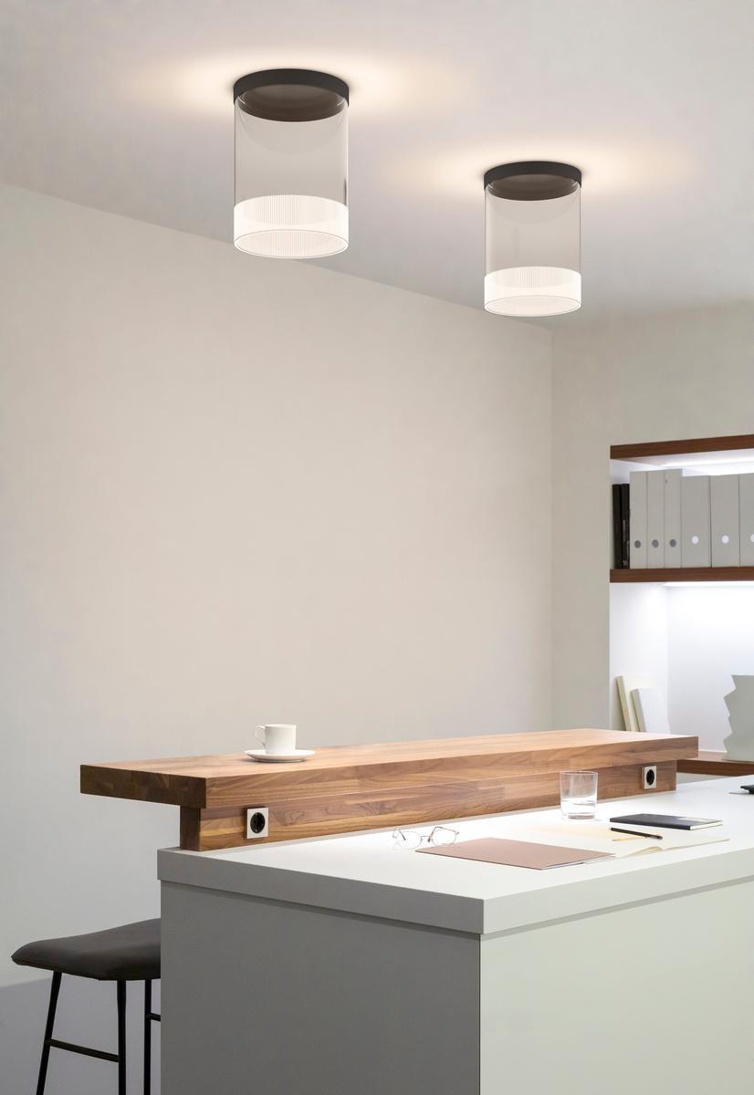 LED Borosilicate glass ceiling lamp | Guise by Vibia