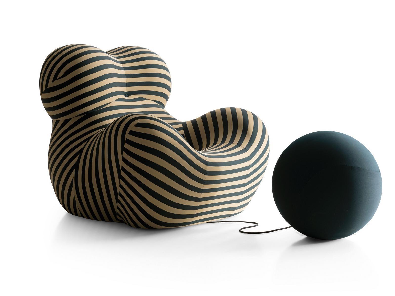 Fabric armchair with footstool | Up 50 by B&B Italia