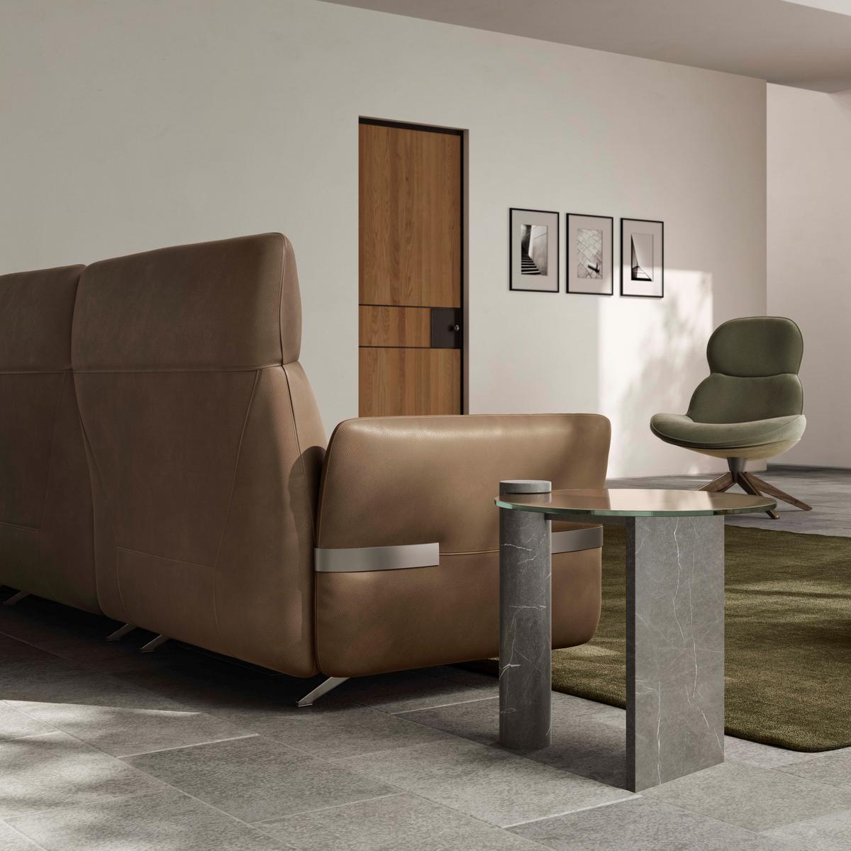 Round tempered glass coffee table | Frost by Natuzzi Italia