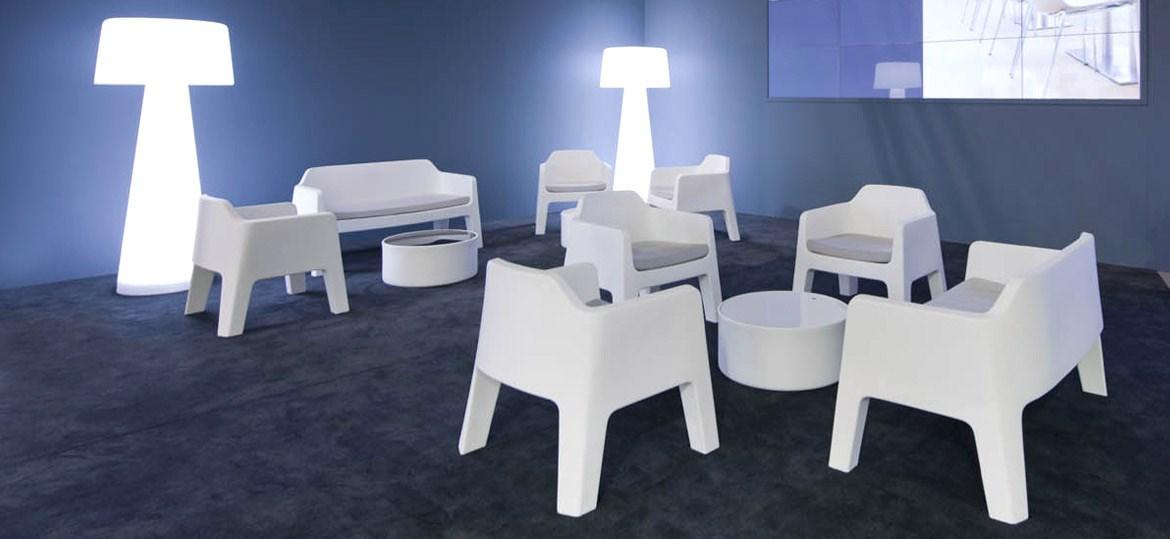 Polyethylene garden sofa | Plus 636 by Pedrali