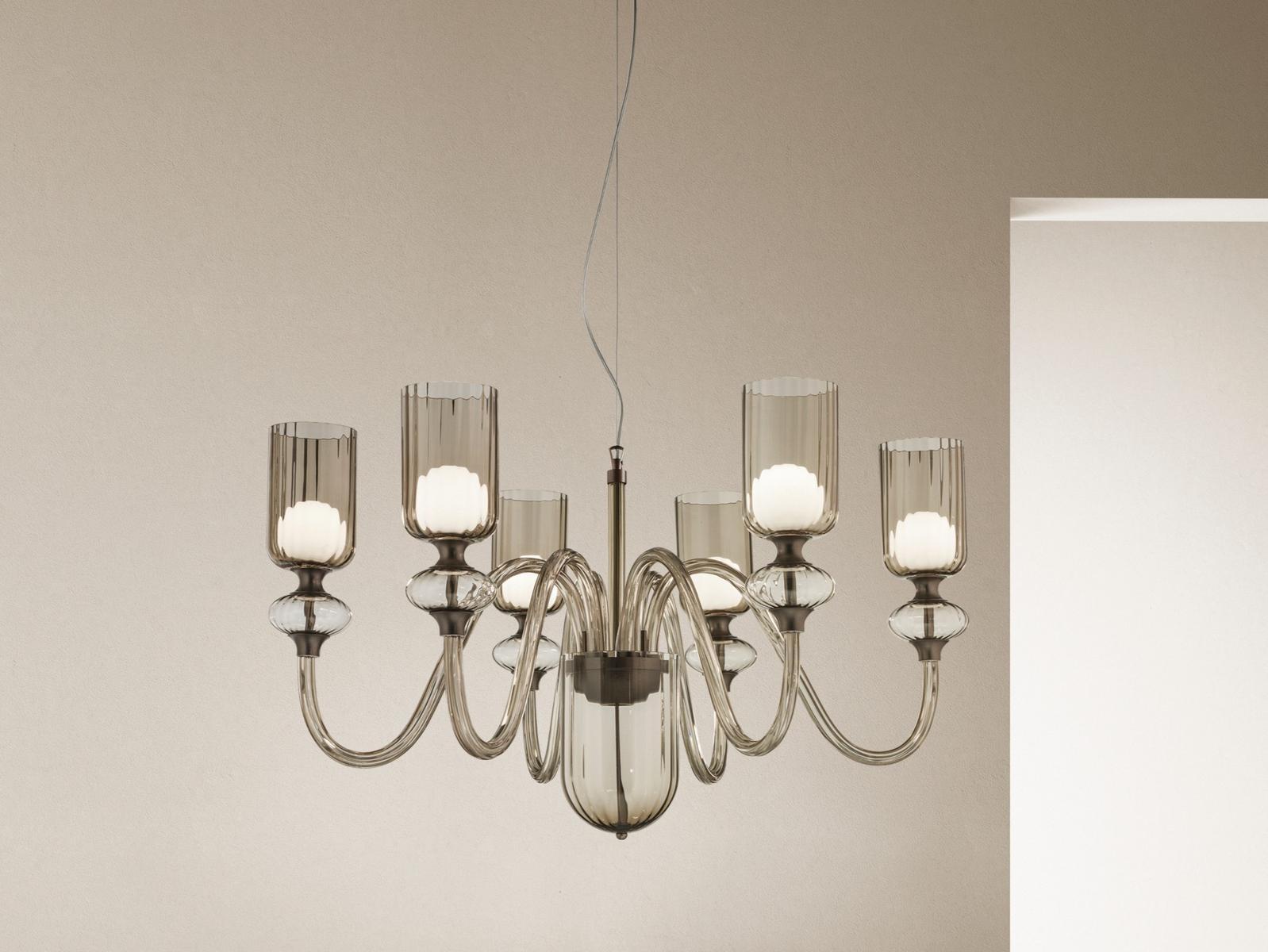 Blown glass chandelier | Candel by Sylcom