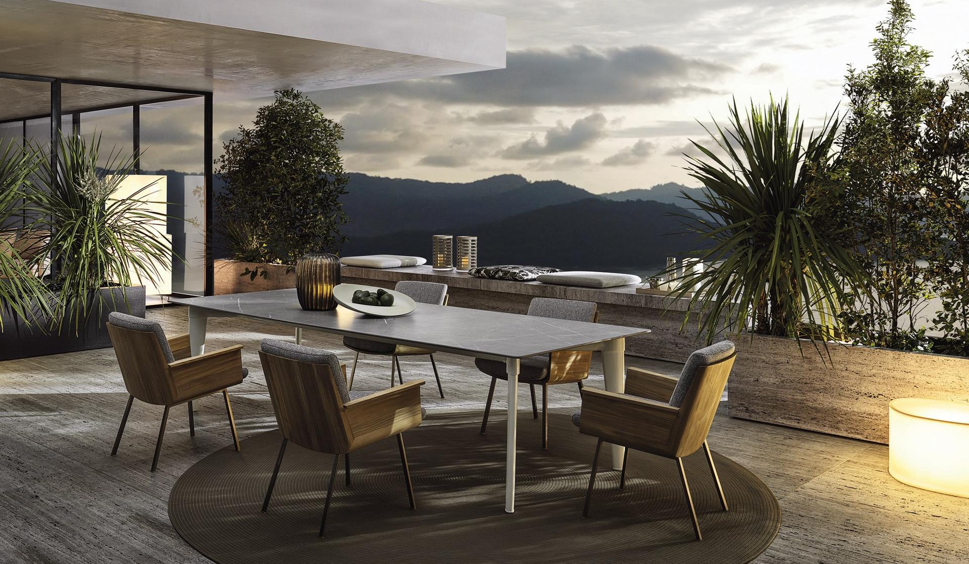Rectangular garden table | Terrace by Minotti