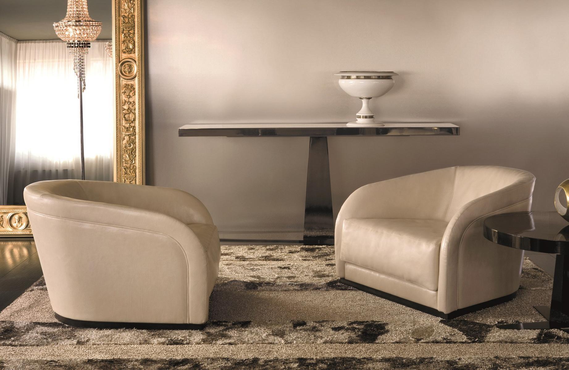 Leather armchair | Pearl by Longhi