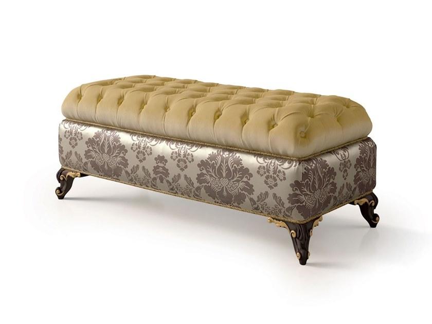 Tufted upholstered fabric bench | 6587 by Carpanese home
