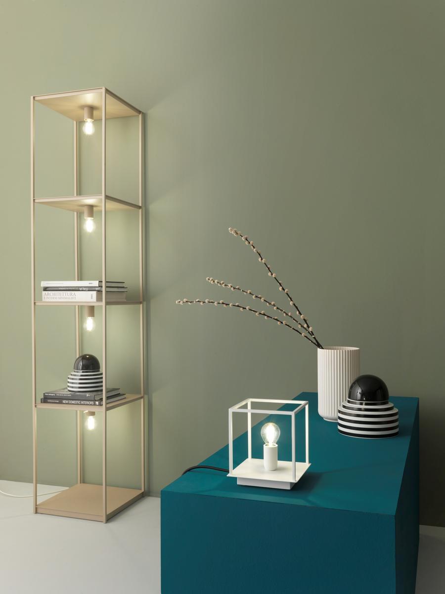 Iron bookcase with built-in lights | Box by Zava