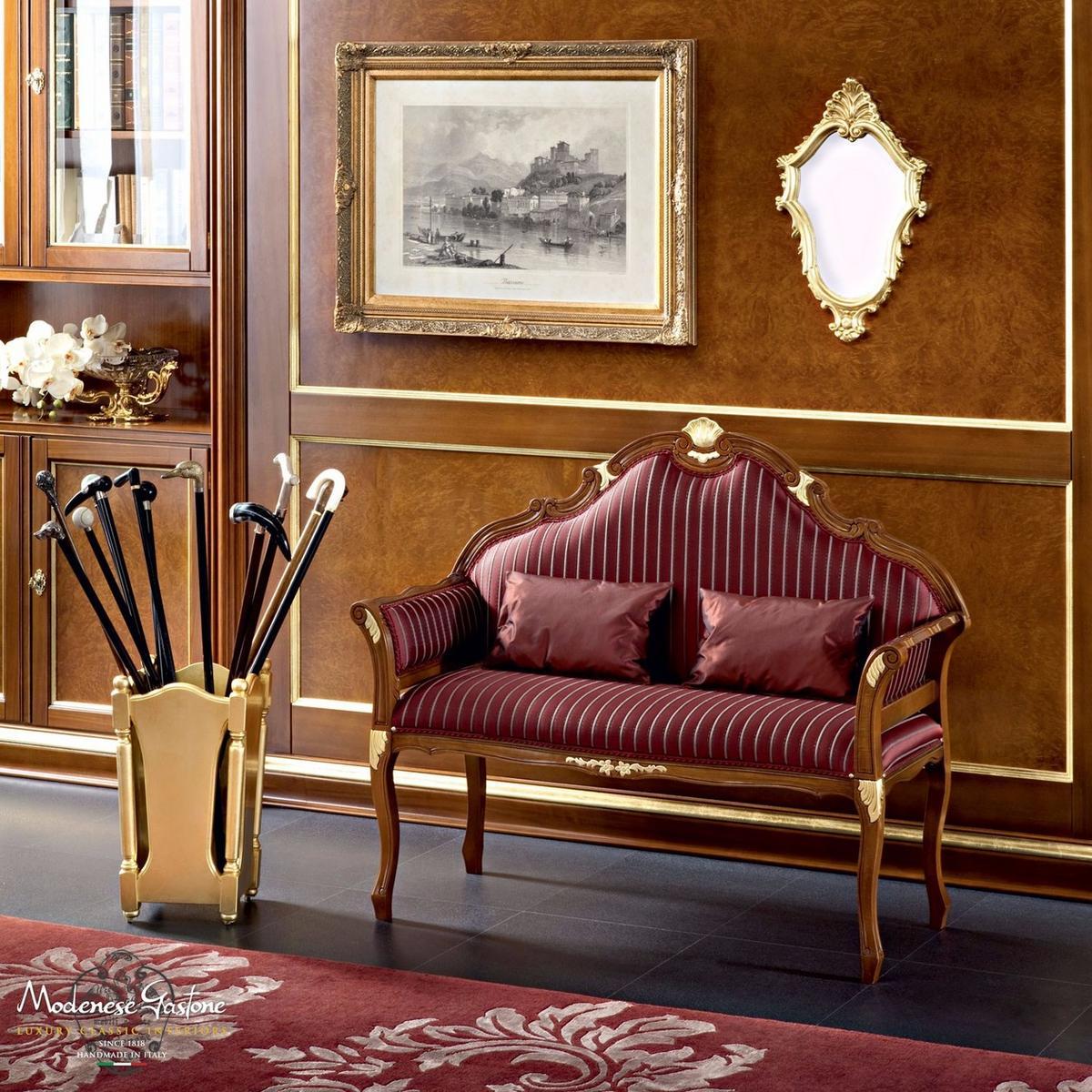 Baroque wooden small sofa | 13430 by Modenese Gastone