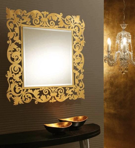 Wall-mounted framed mirror | Romantico by Riflessi