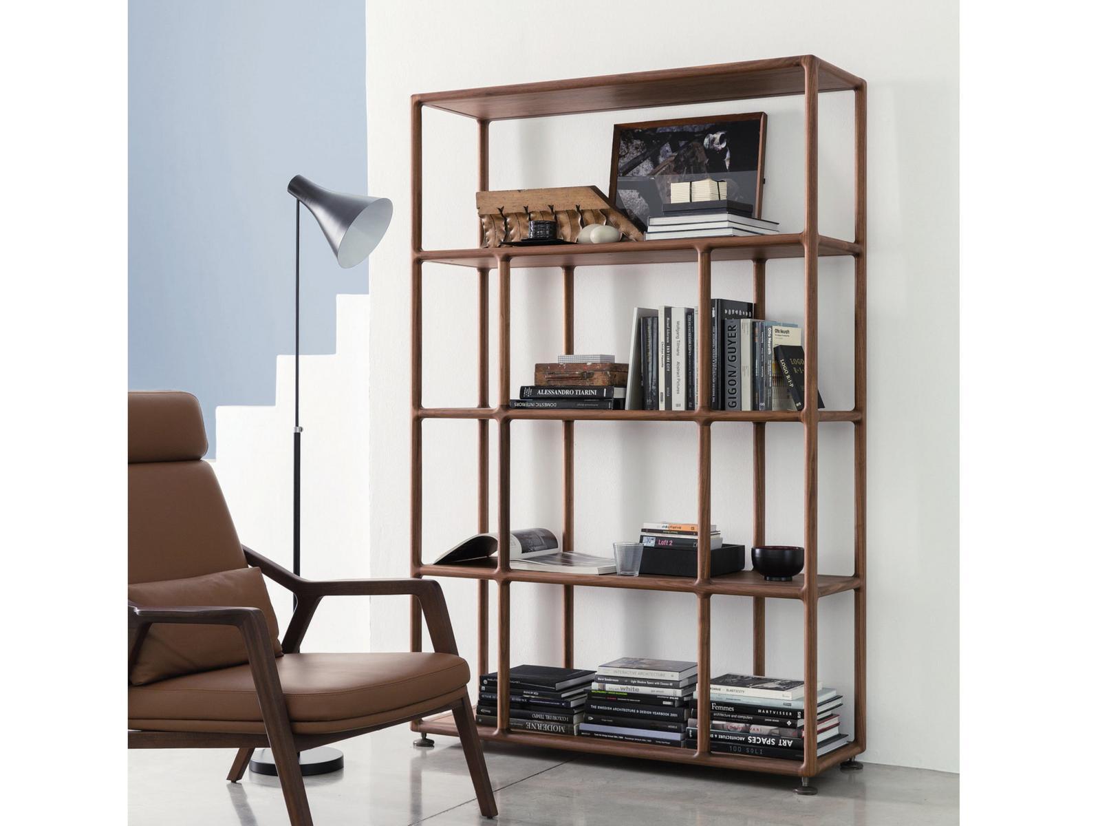 Open double-sided solid wood bookcase | Biblo by Porada