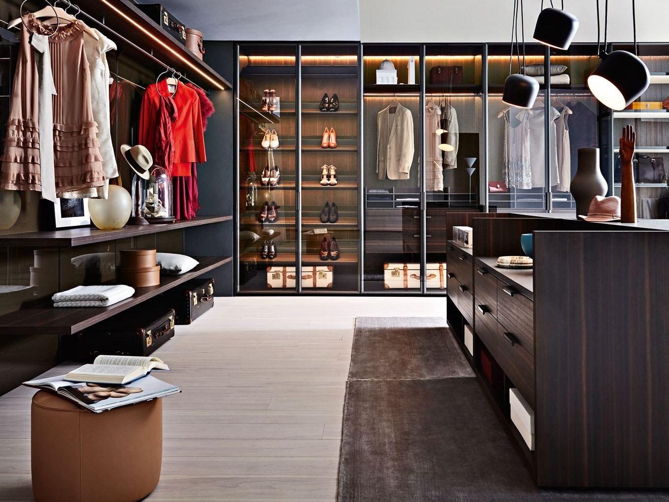 Hinged glass cabinet door for wardrobes | Gliss Master Window by Molteni