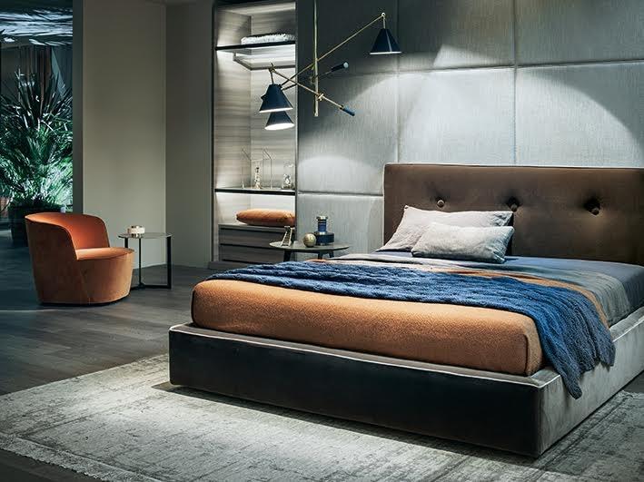 Fabric double bed | Madama by Lema