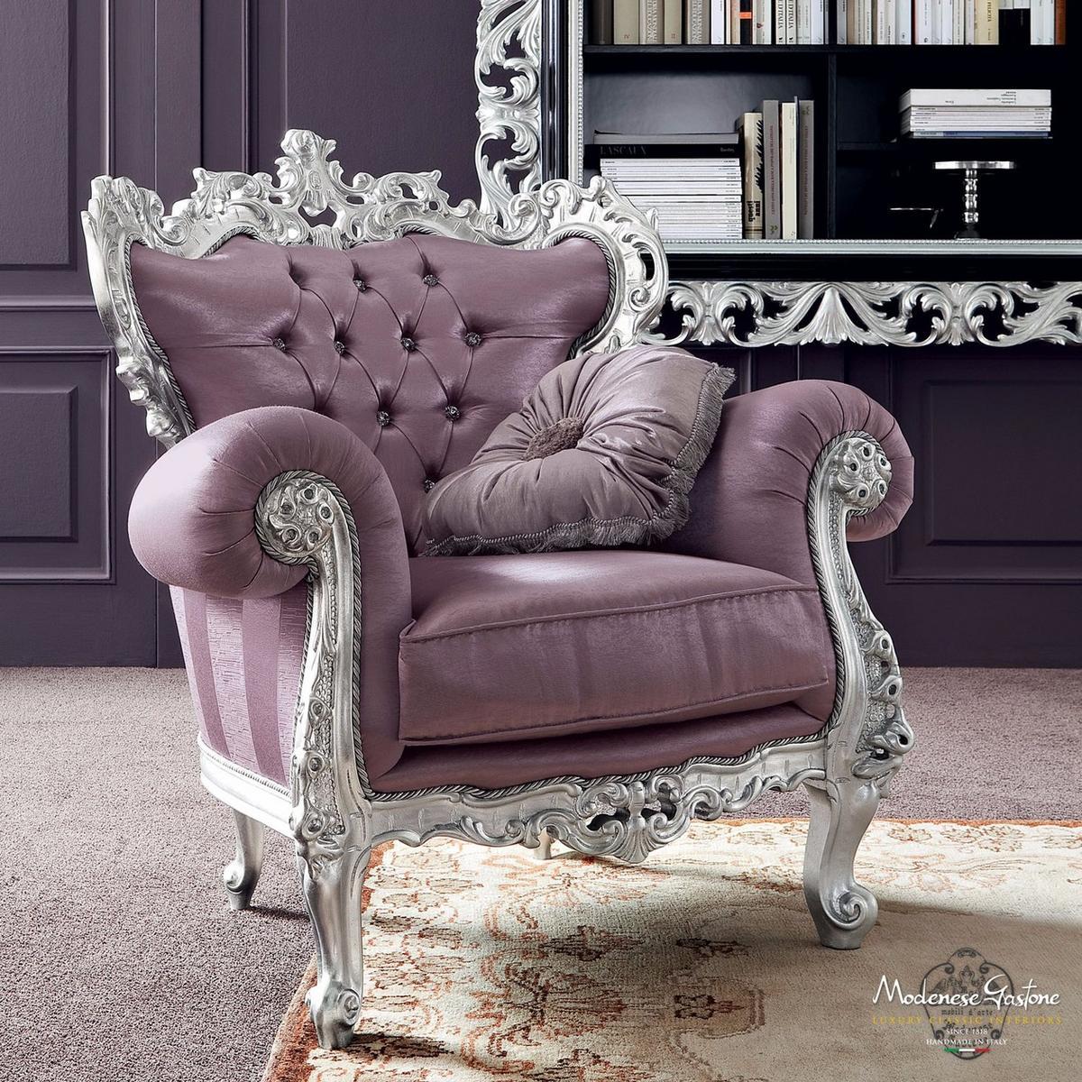 Tufted fabric armchair with armrests | 13411 by Modenese Gastone