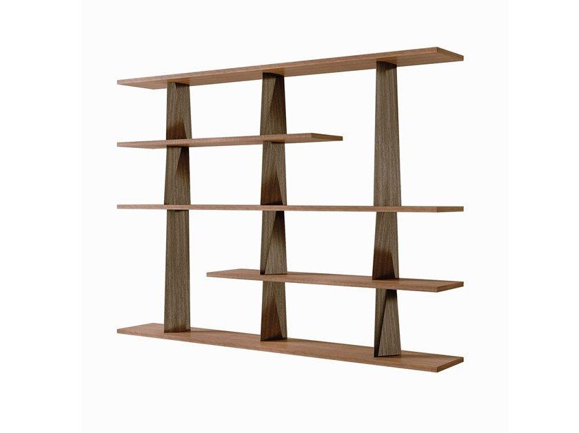 Freestanding wooden bookcase | Prisma by Reflex