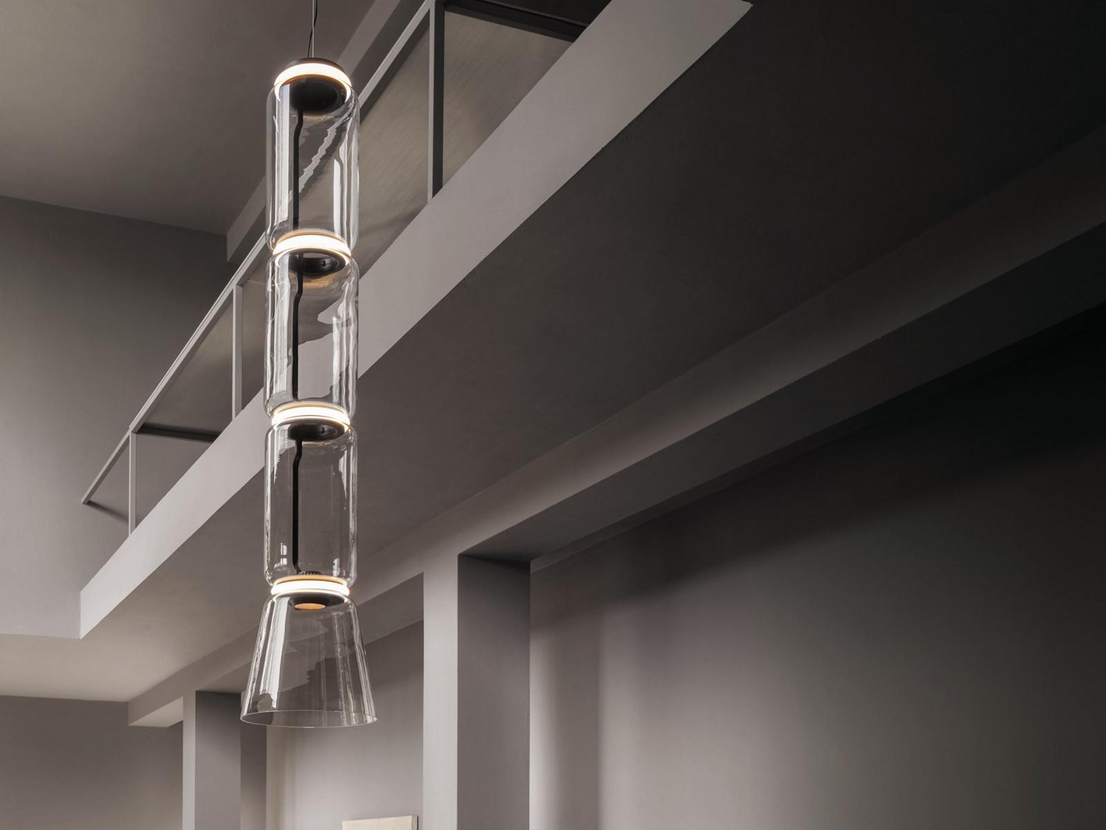 LED Blown crystal pendant lamp | Noctambule Cone by Flos