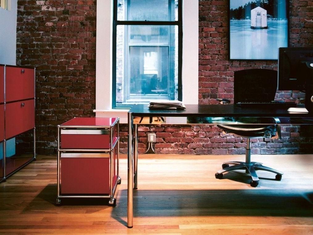 Height-adjustable steel writing desk | Haller Home Office Table by USM