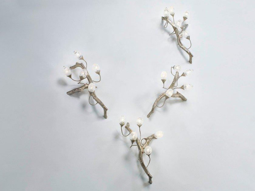 LED handmade bronze wall lamp | Lotus Ap1474/5 L/r by Serip