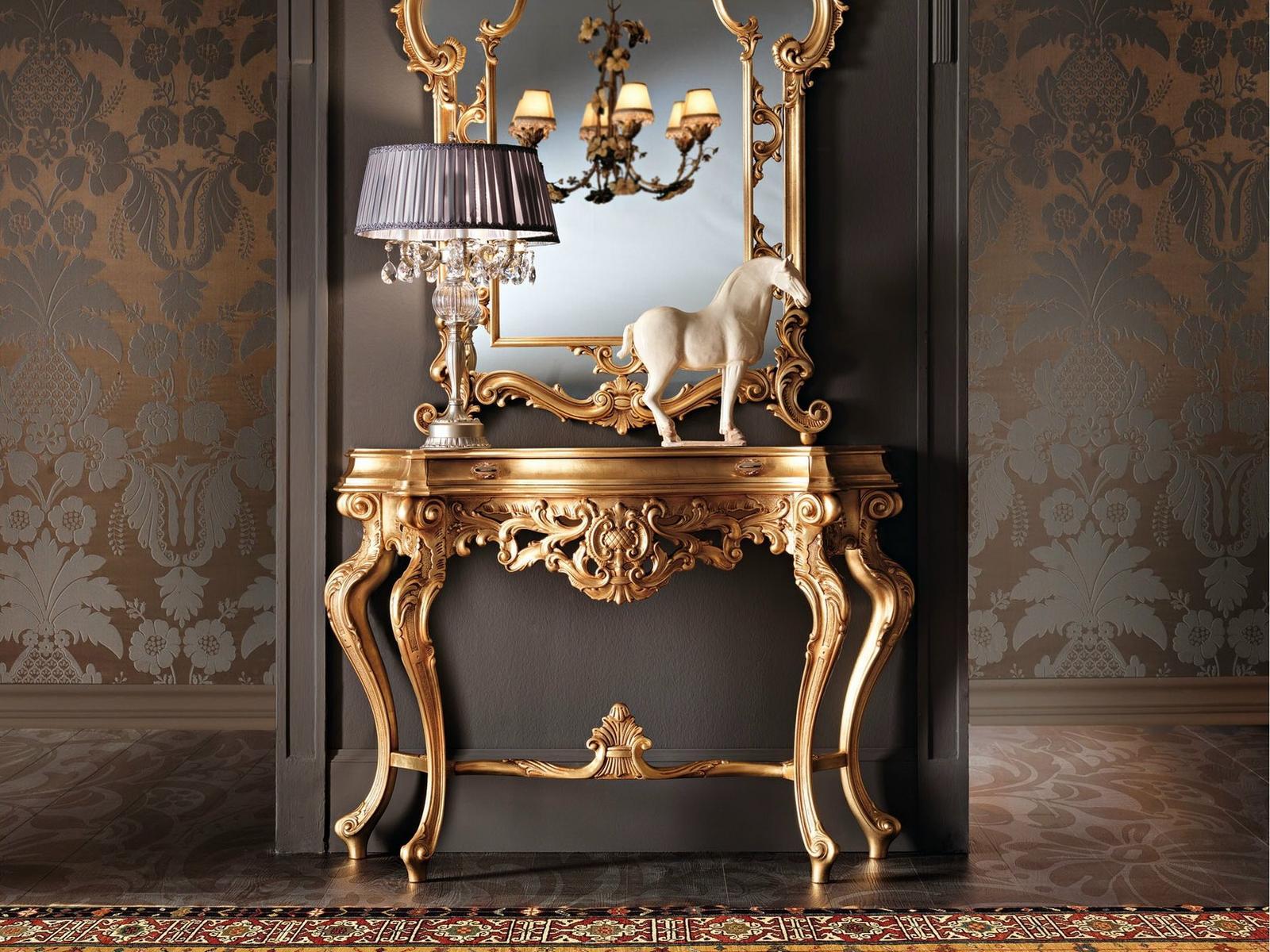 Solid wood console table with drawers | 11608 by Modenese Gastone