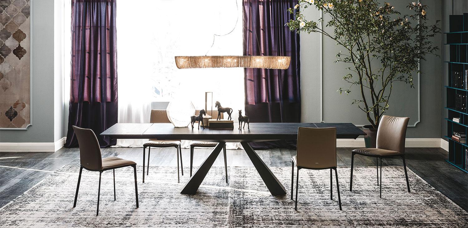 Rectangular metal table | Eliot Keramik Drive by Cattelan Italia