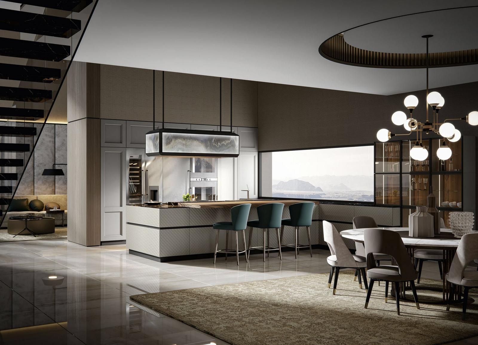 Kitchen with handles Old Line Contemporary