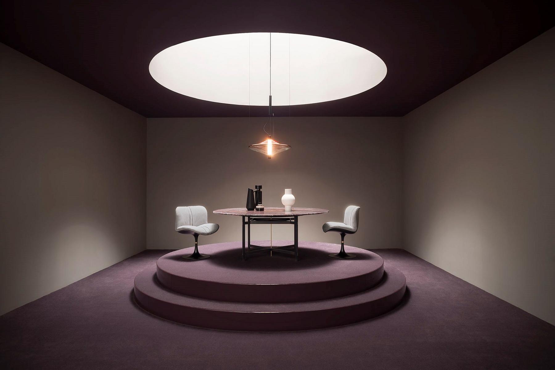 Swivel upholstered nabuk chair | Marilyn by Baxter