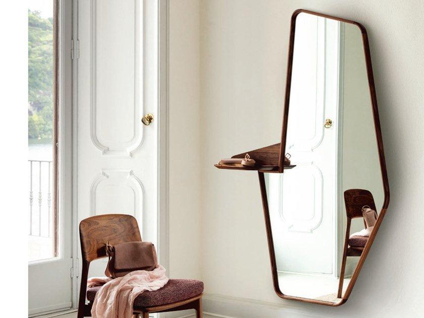 Mirror with shelf and wooden frame | Ops 3 by Porada