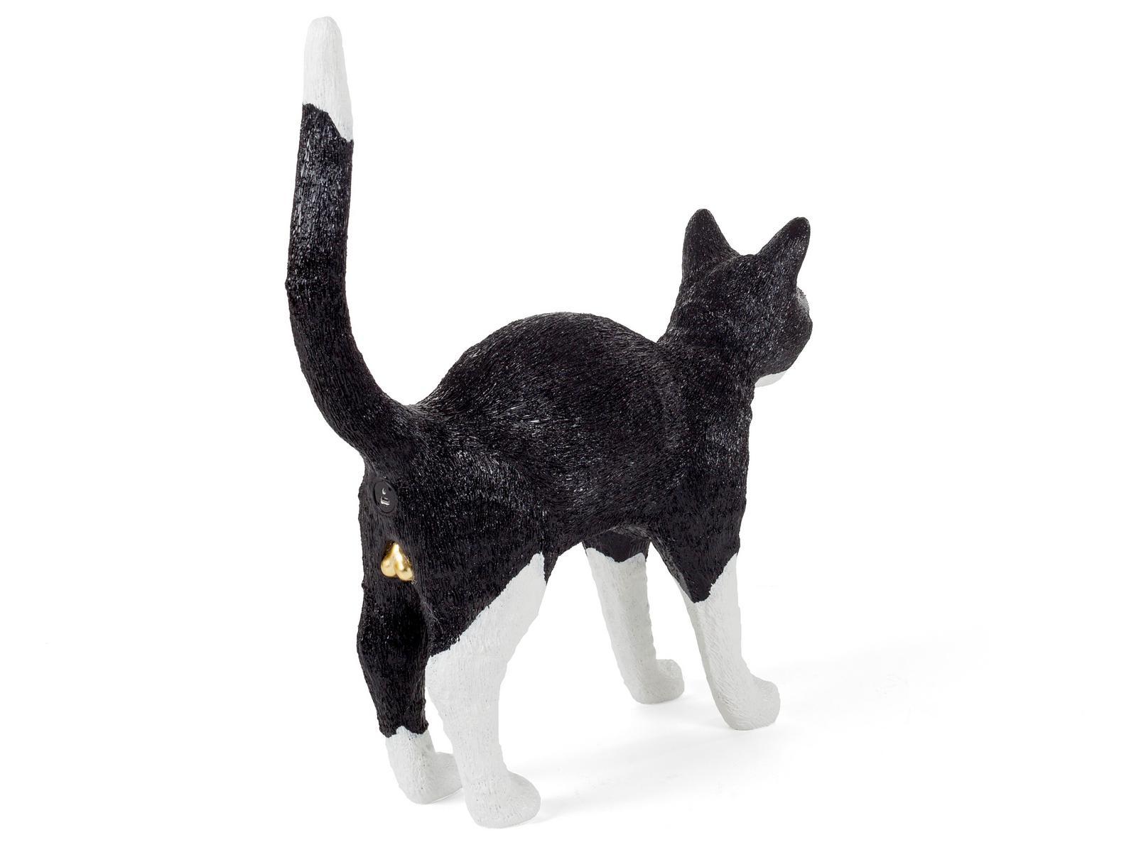 LED resin table lamp with USB charging | Jobby The Cat by Seletti