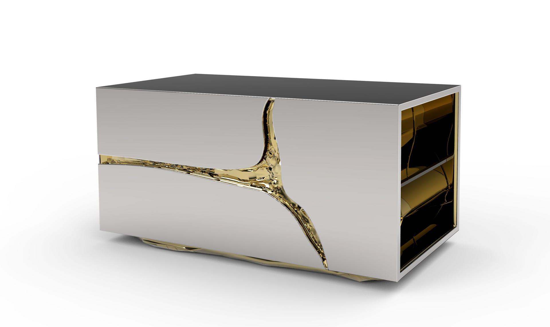 Rectangular wooden bedside table with drawers | Lapiaz by Boca Do Lobo