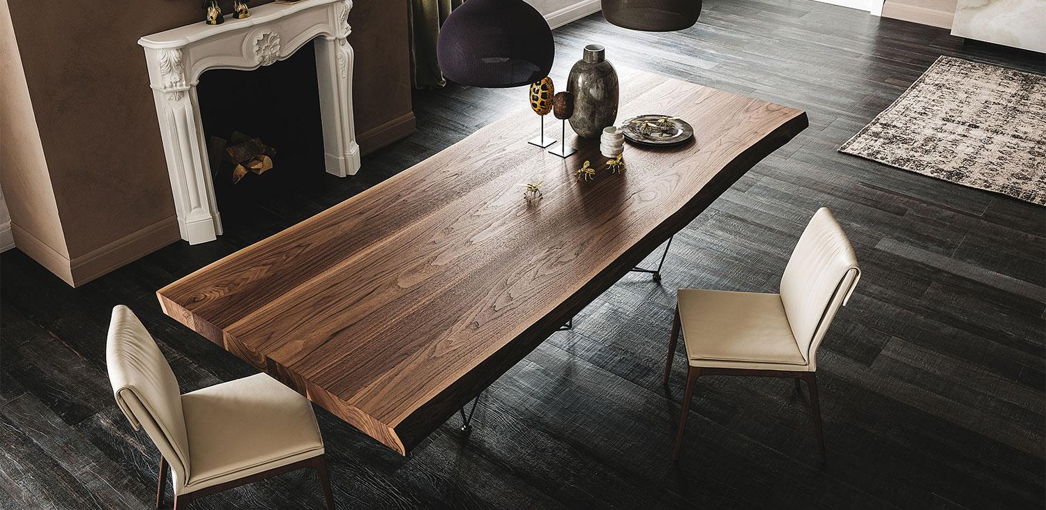 Rectangular metal table | Gordon Deep Wood by Cattelan Italia