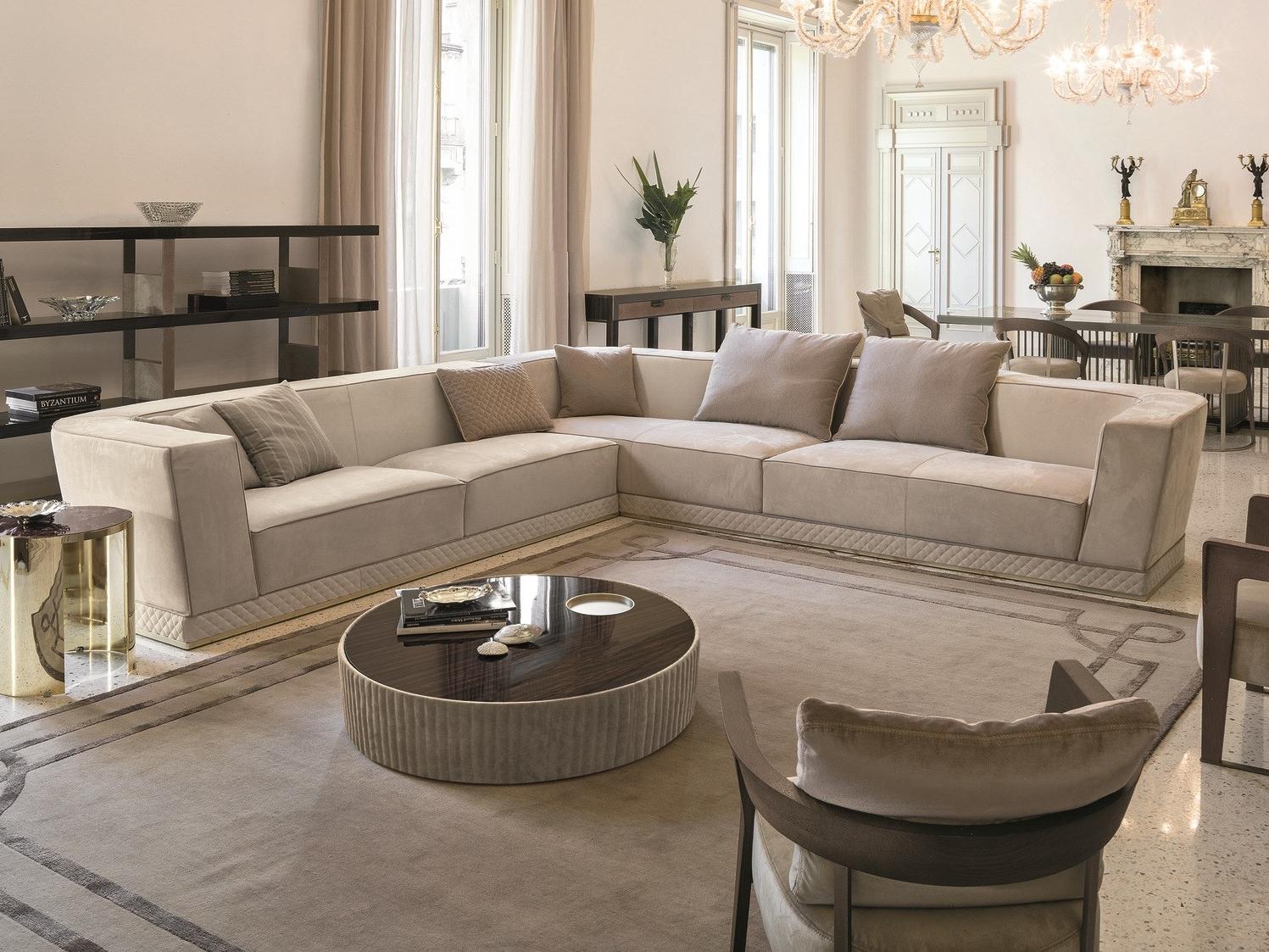 Sectional nabuk sofa | Welles by Longhi