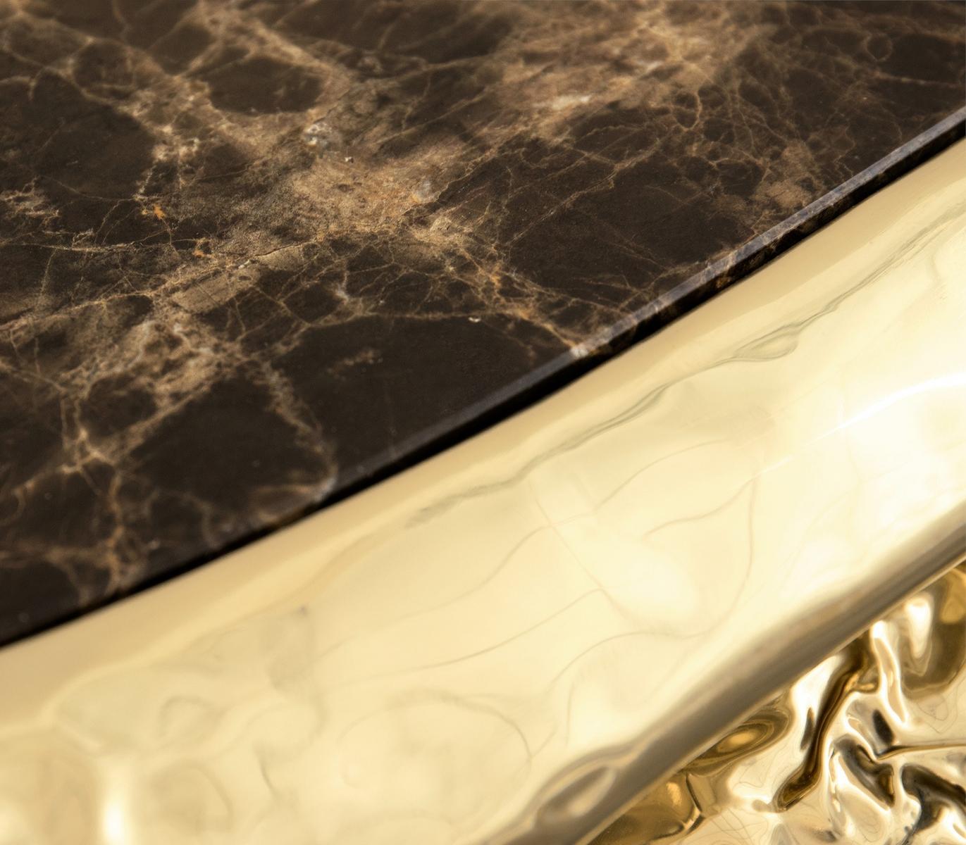 Brass console table | Stonehenge by Boca Do Lobo