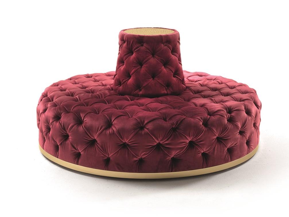 Round fabric indoor benche | Miur by Longhi