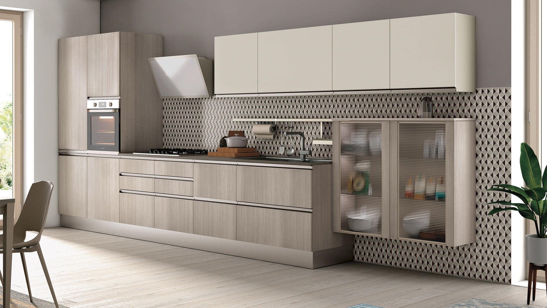Veneer kitchen without handles Creo kitchens Tablet