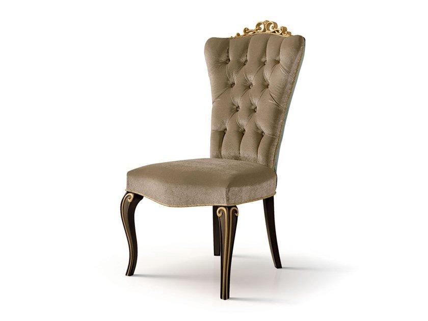 Tufted high-back velvet chair | 5009 by Carpanese home