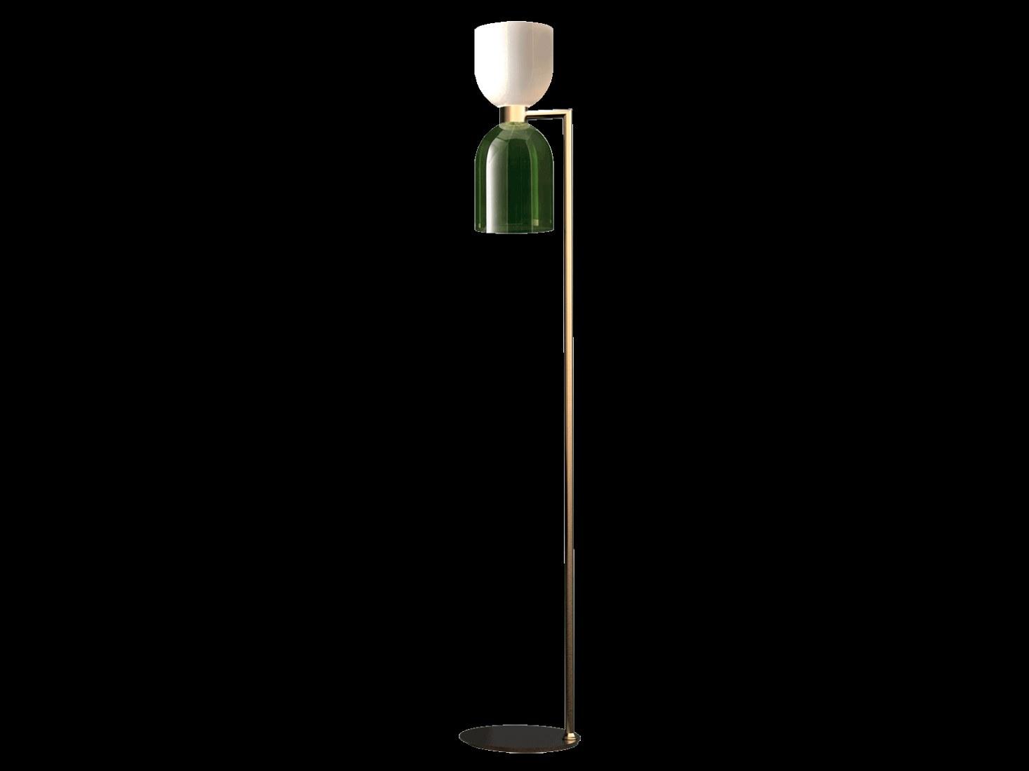 LED glass floor lamp with dimmer | Caterina 4026/p by Italamp