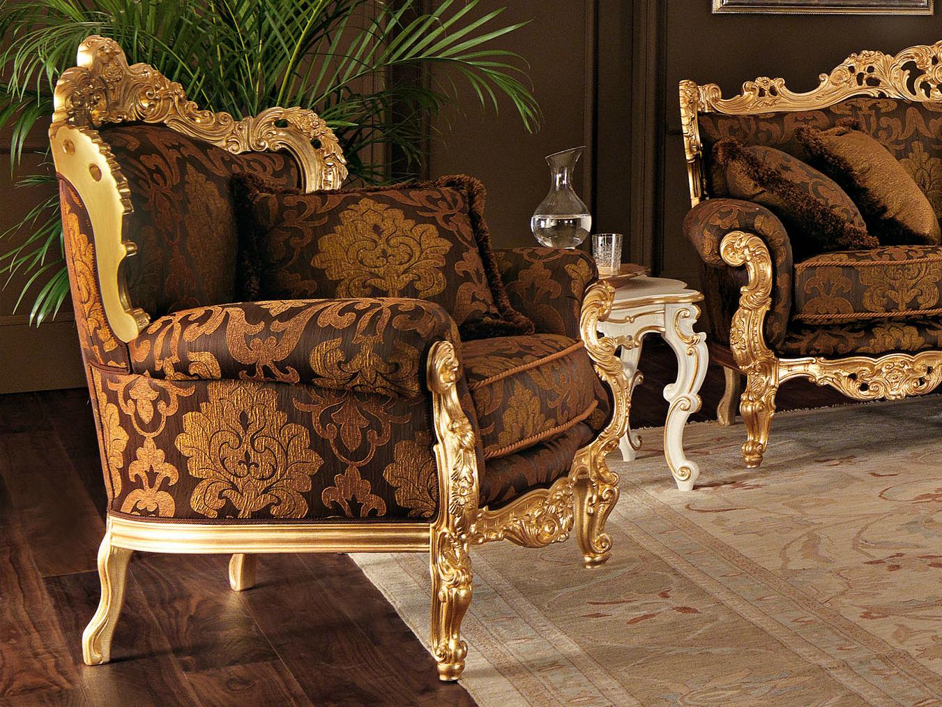 Fabric armchair with armrests | 11416 by Modenese Gastone