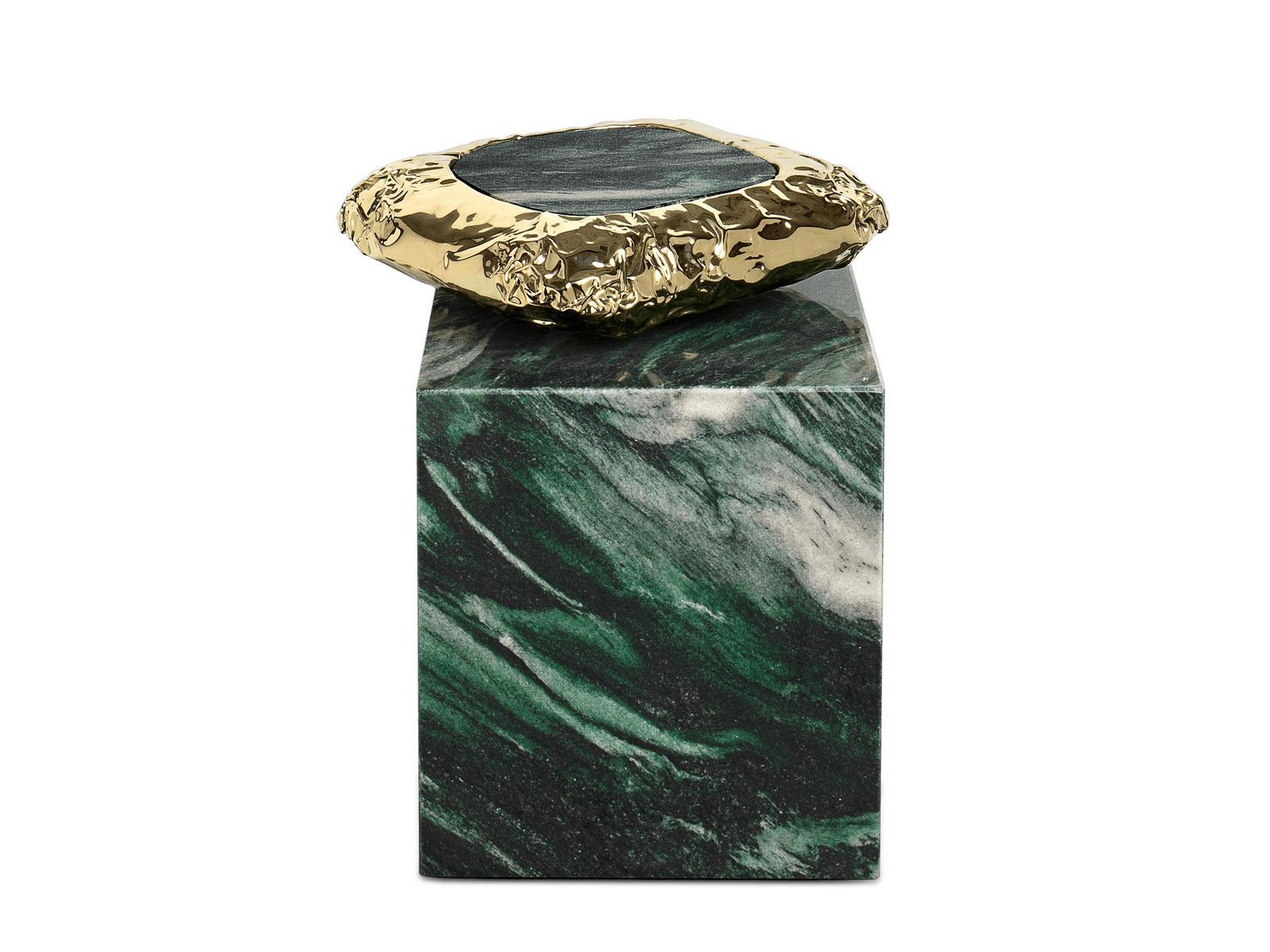 Square marble coffee table | Stonehenge Laponia Green by Boca Do Lobo
