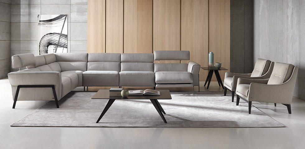 Corner leather sofa | Eleganza by Natuzzi Editions