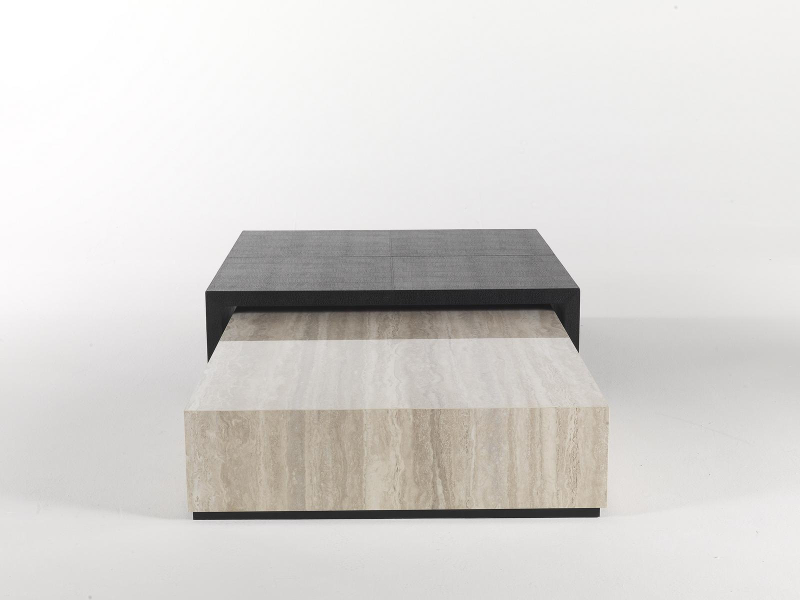 Rectangular leather coffee table | Kay by Gianfranco Ferre Home