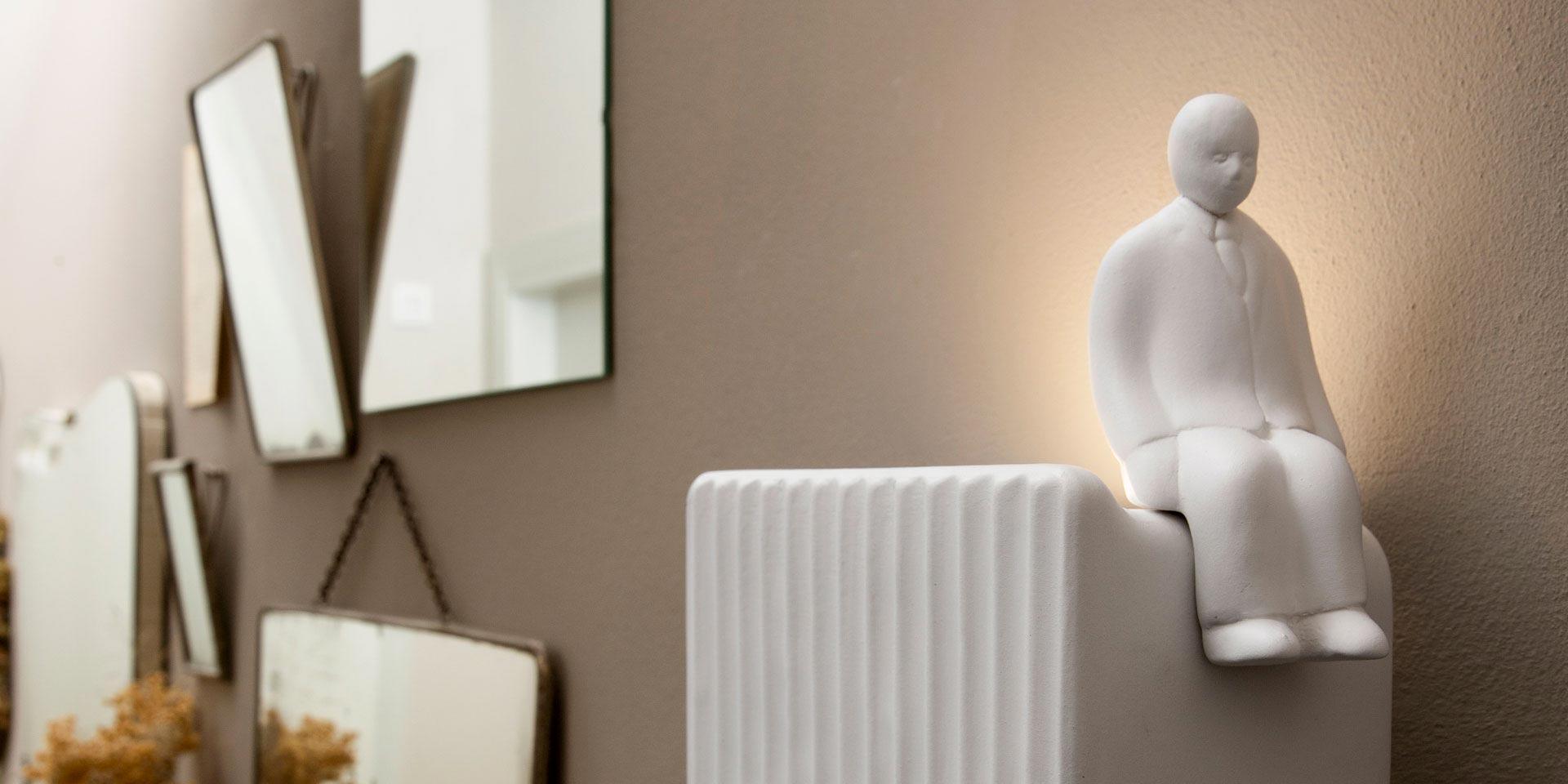 LED direct-indirect light ceramic wall light | Umarell by Karman