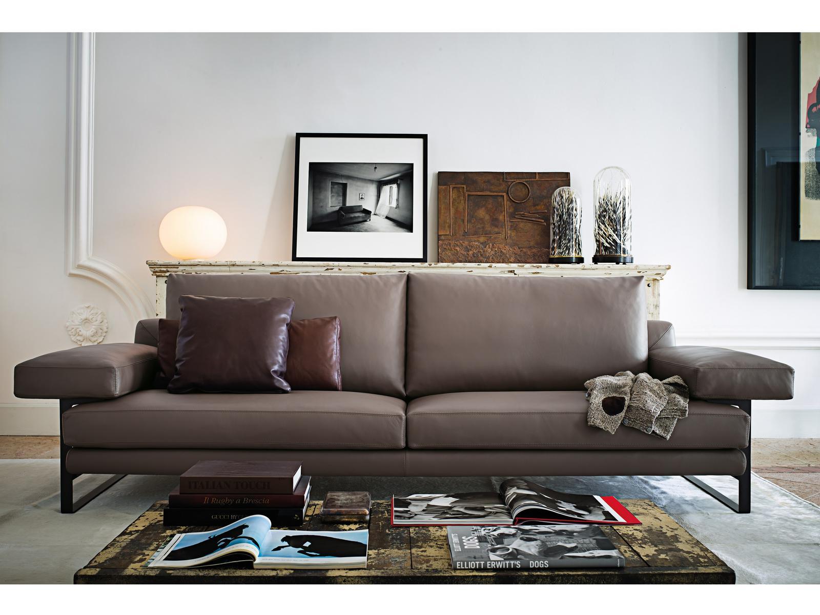 2 seater leather sofa | Ego by Arketipo